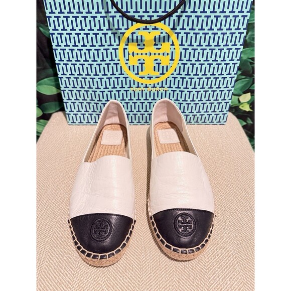 Tory Burch Shoes - 👡 Tory Burch Espadrilles – Leather | Size 9 | Colorblock Black & White